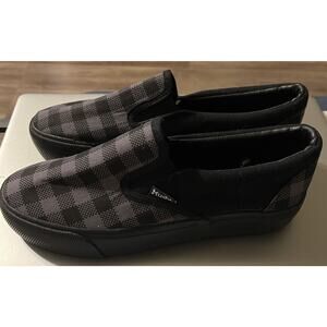 Mudd Leopard Black Checkered Women's Slip On Size 7 NEW